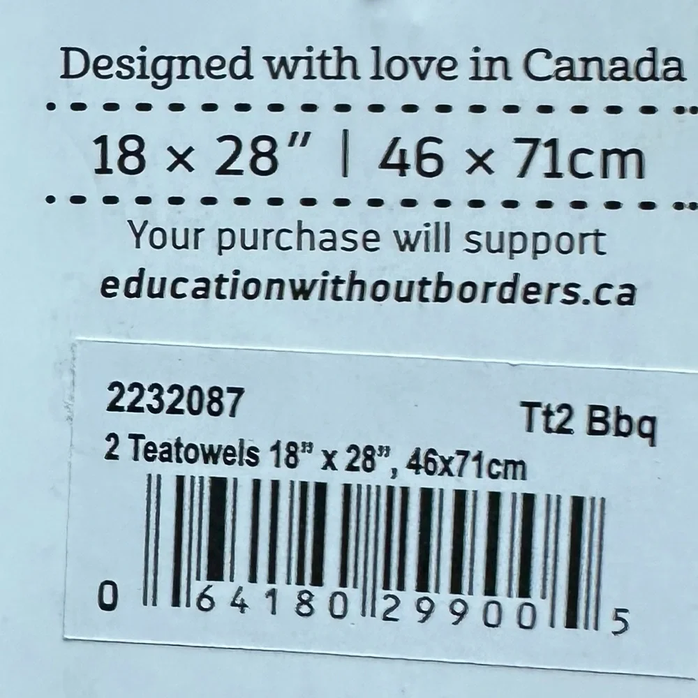 Now Designs BBQ Printed Cotton Tea Towels Set of 2 18x28″